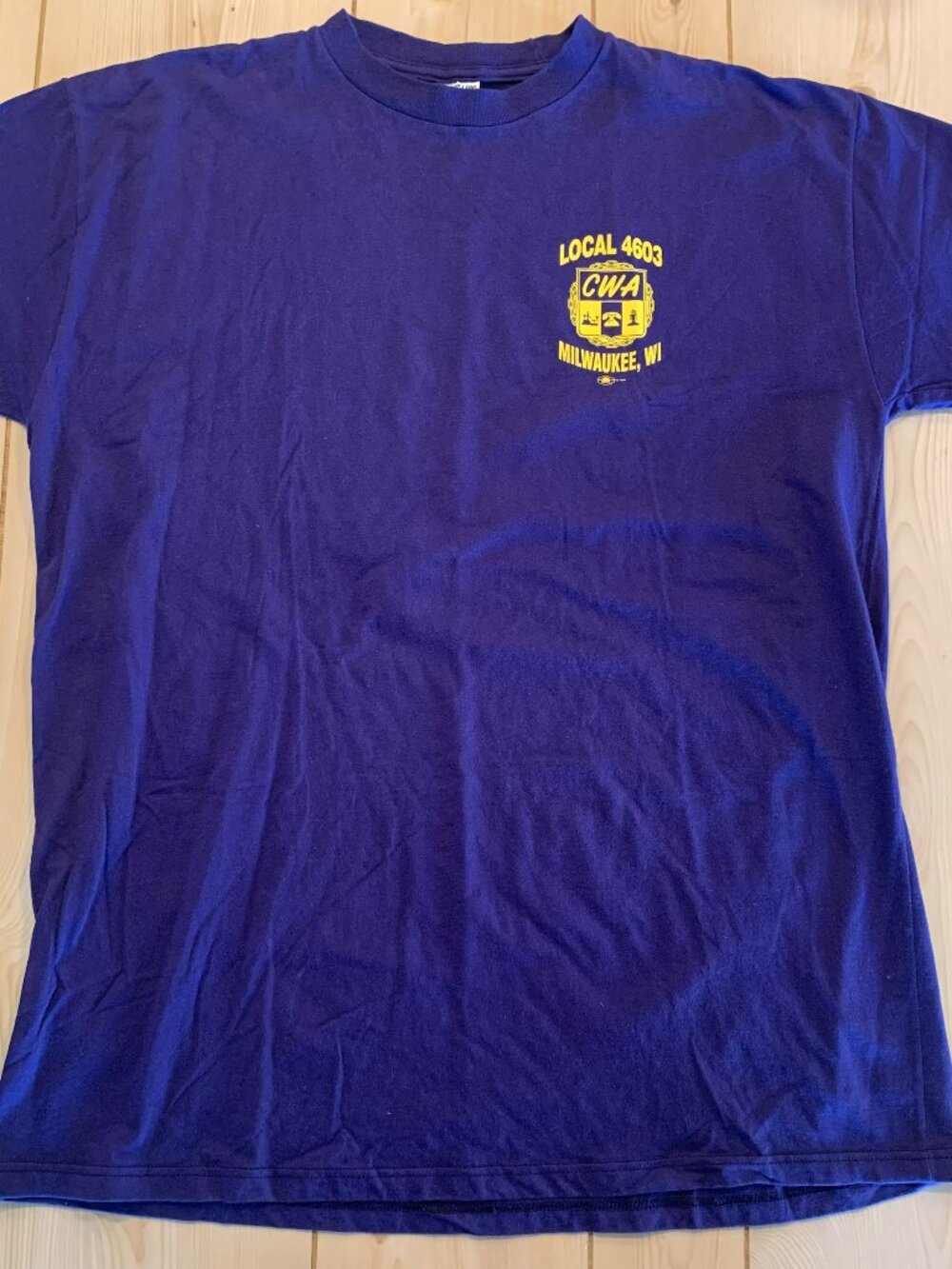 Vintage Y2K Union Line Local 4603 CWA Communications Workers T-Shirt XXL